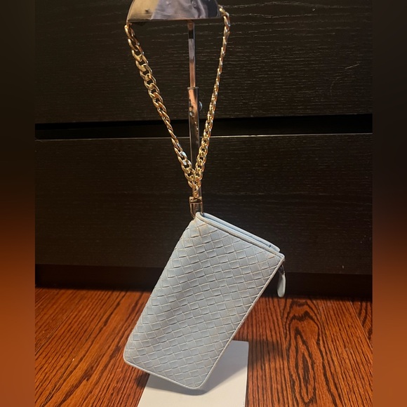 Light Blue Bottega Veneta Wallet Wristlet - Picture 2 of 14